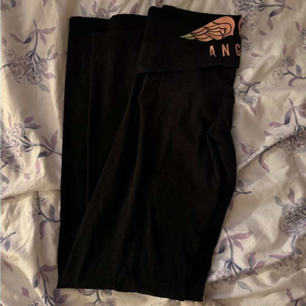 ANGEL Black Leggings with Wing Detail